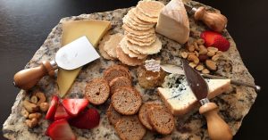 An incredible looking cheese plate.