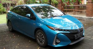The plug-in model of a new Toyota Prius.