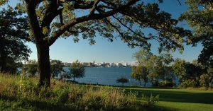 A beautiful day by the lake in Madison, WI.