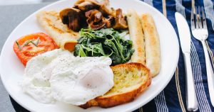 A delicious plate of breakfast food.