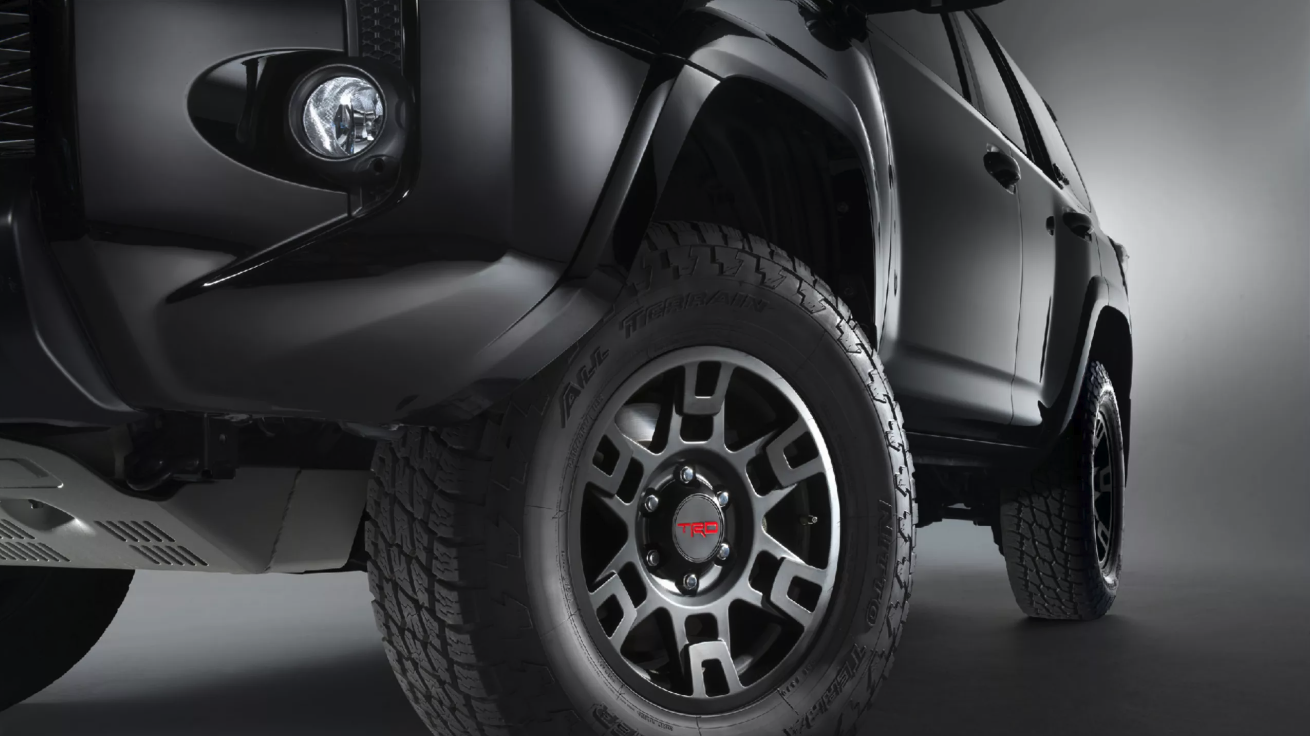 TRD wheels on a Toyota vehicle