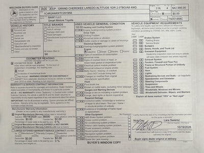 2026 Jeep Grand Cherokee Laredo Altitude