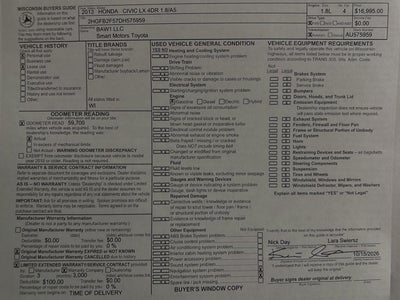 2013 Honda Civic Sdn LX