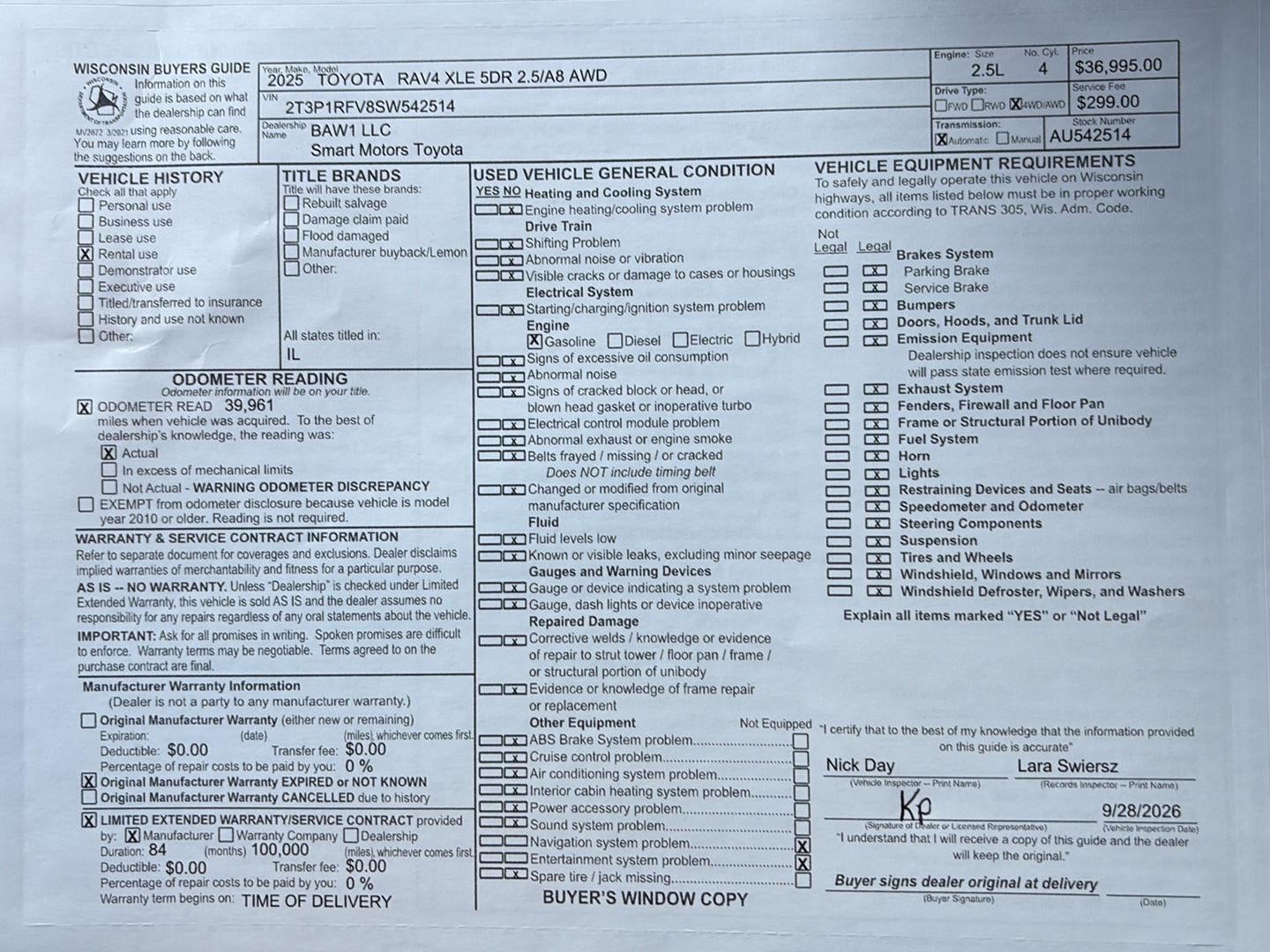 2025 Toyota Rav4 XLE