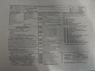 2024 Toyota Camry Hybrid XLE