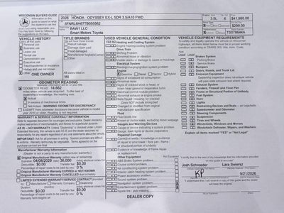 2026 Honda Odyssey EX-L