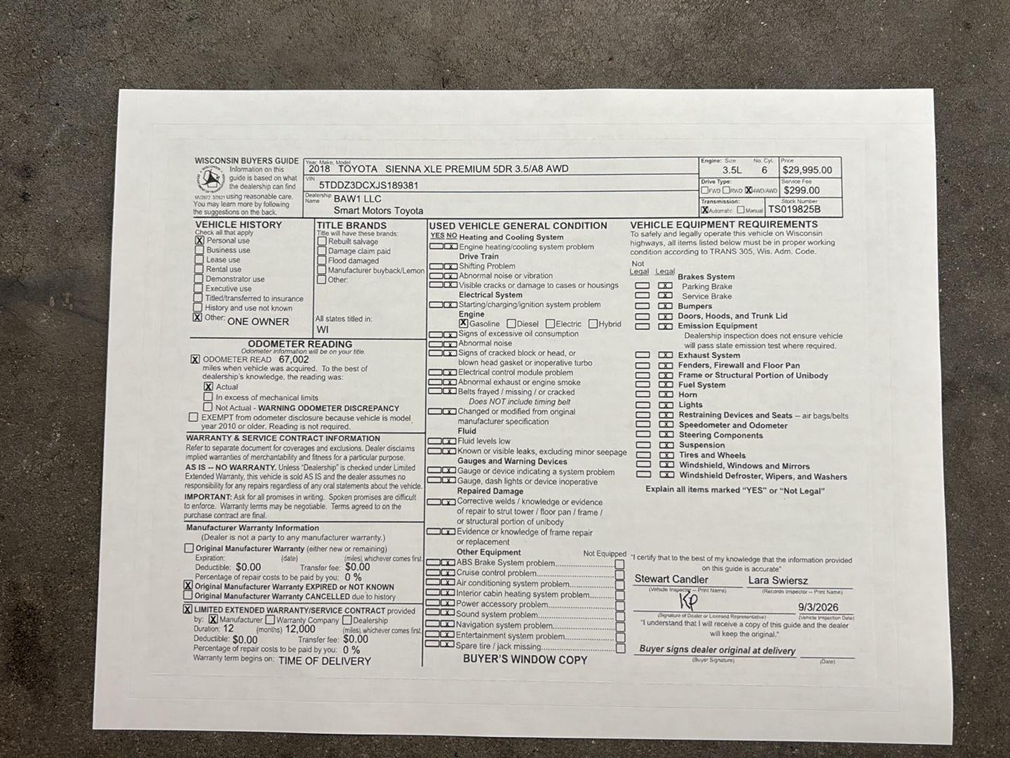 2018 Toyota Sienna XLE Premium 7-Passenger