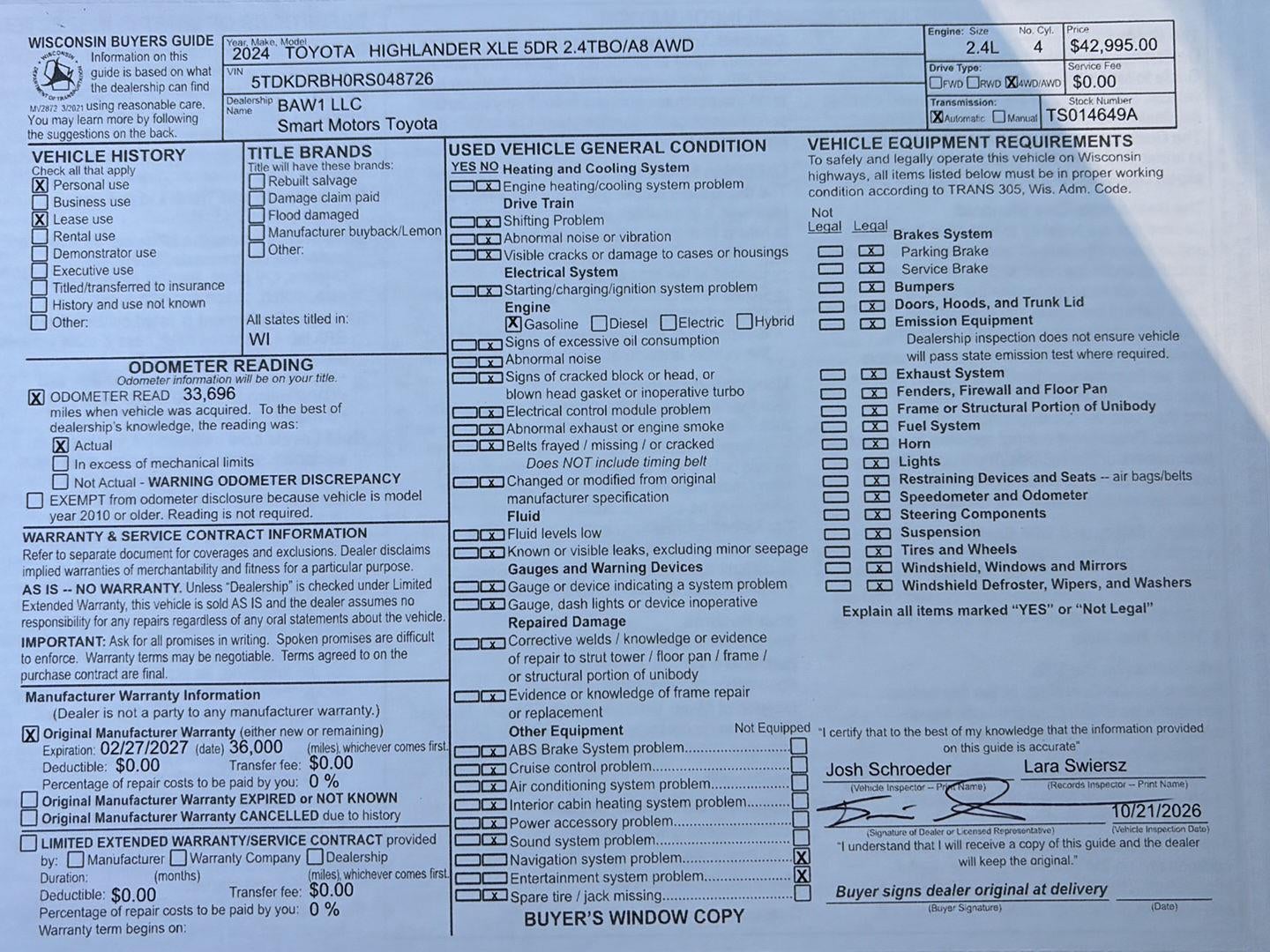 2024 Toyota Highlander XLE