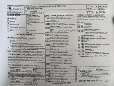 2023 Toyota Highlander XLE