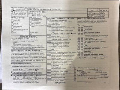 2024 Toyota Sienna LE