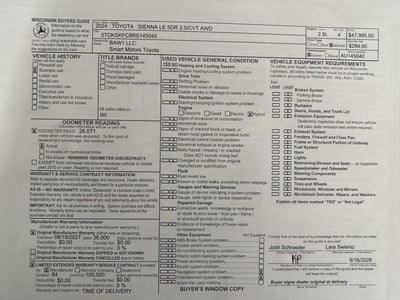 2024 Toyota Sienna LE