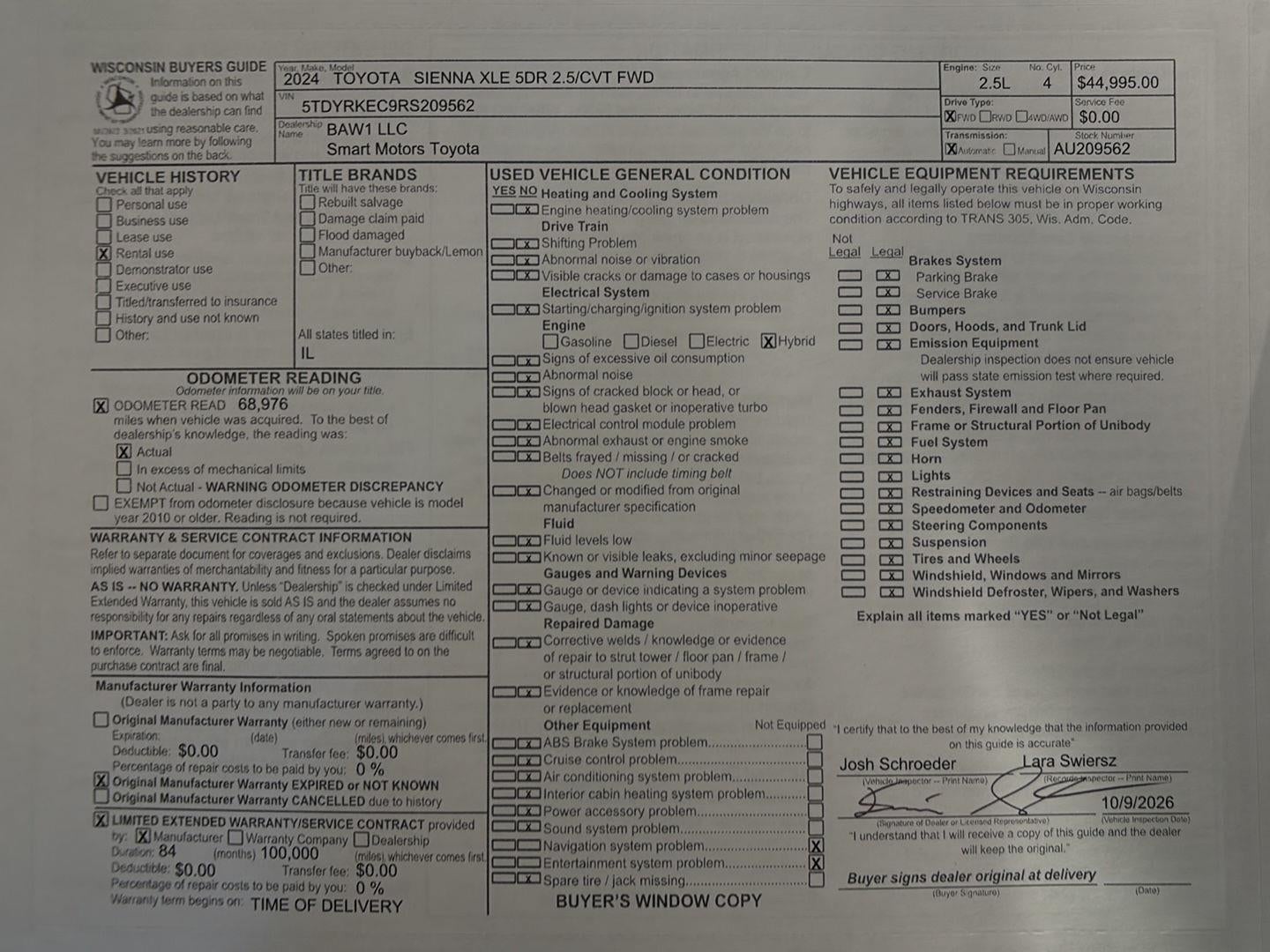 2024 Toyota Sienna XLE