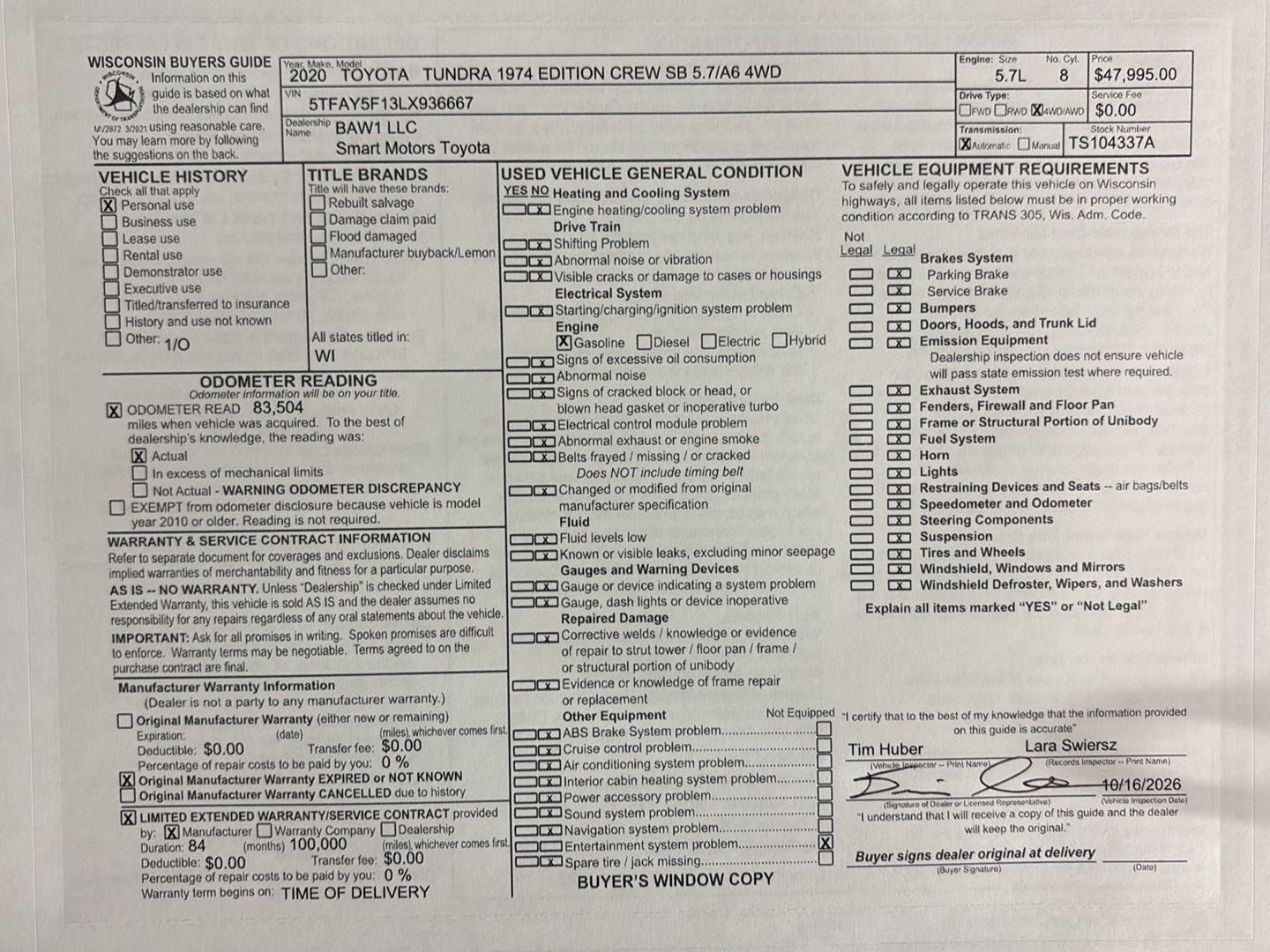 2020 Toyota Tundra 1794 Edition