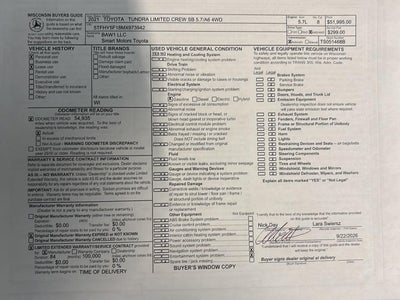 2021 Toyota Tundra Limited