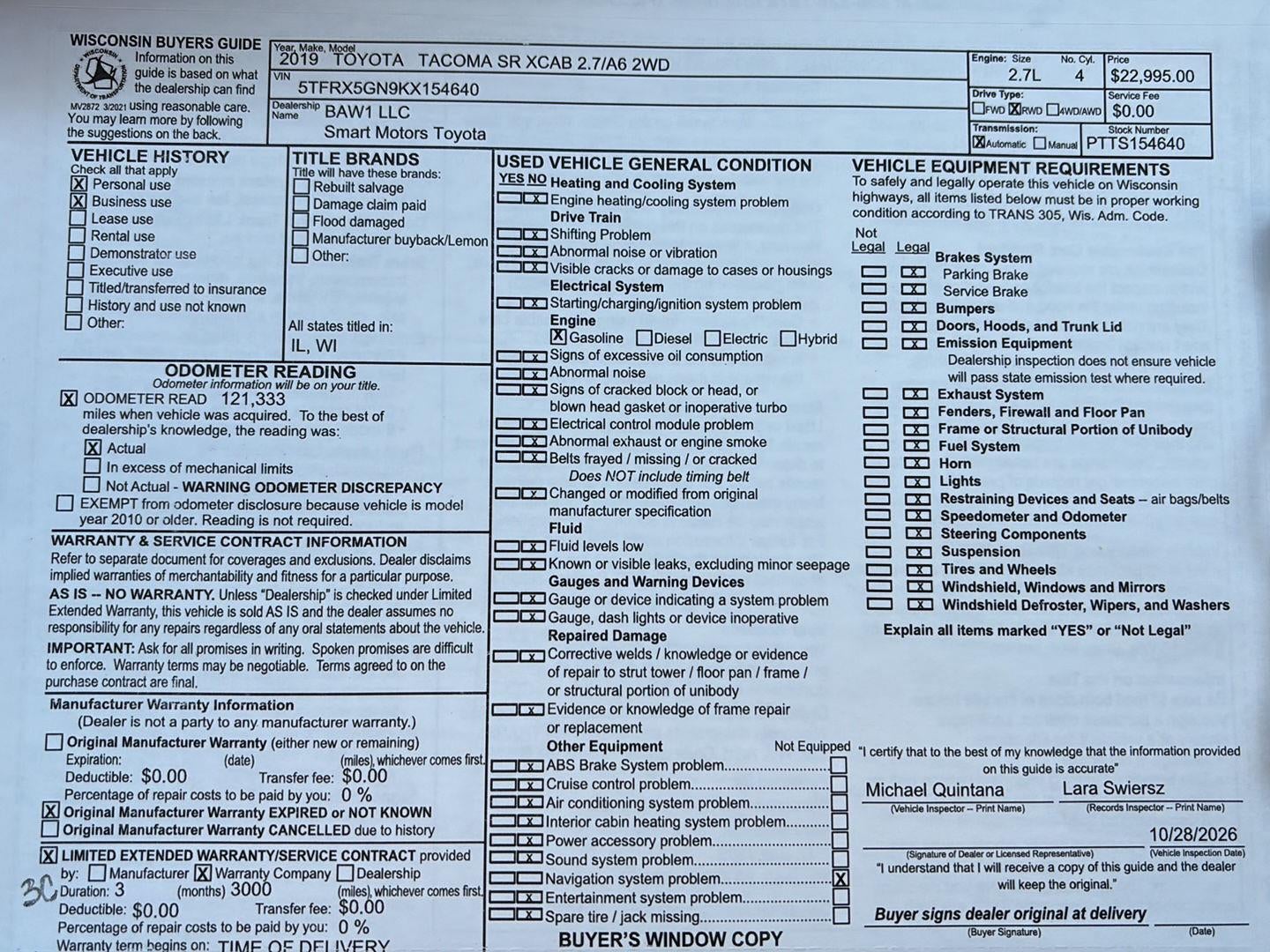 2019 Toyota Tacoma SR