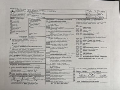 2012 Toyota Corolla 4dr Sdn Auto LE (Natl)