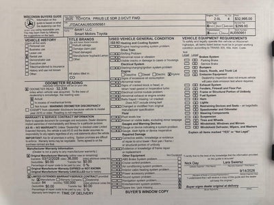 2025 Toyota Prius LE (Natl)