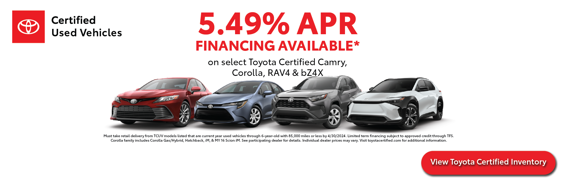 Toyota Certified Used Vehicle Offer | Smart Toyota in Madison WI