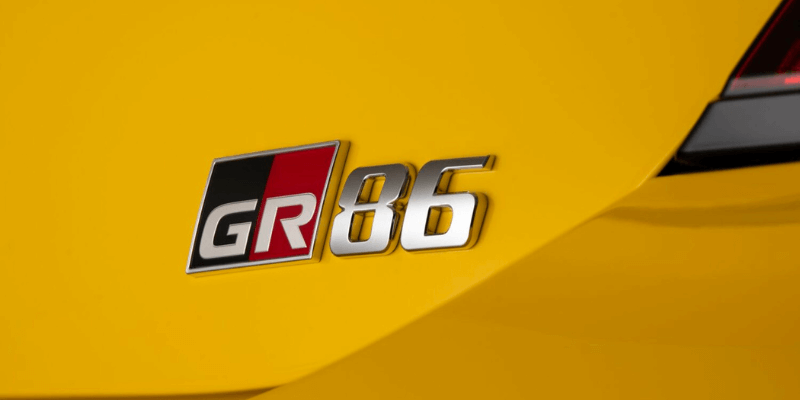 Yuzu Yellow 2026 Toyota GR86 badge