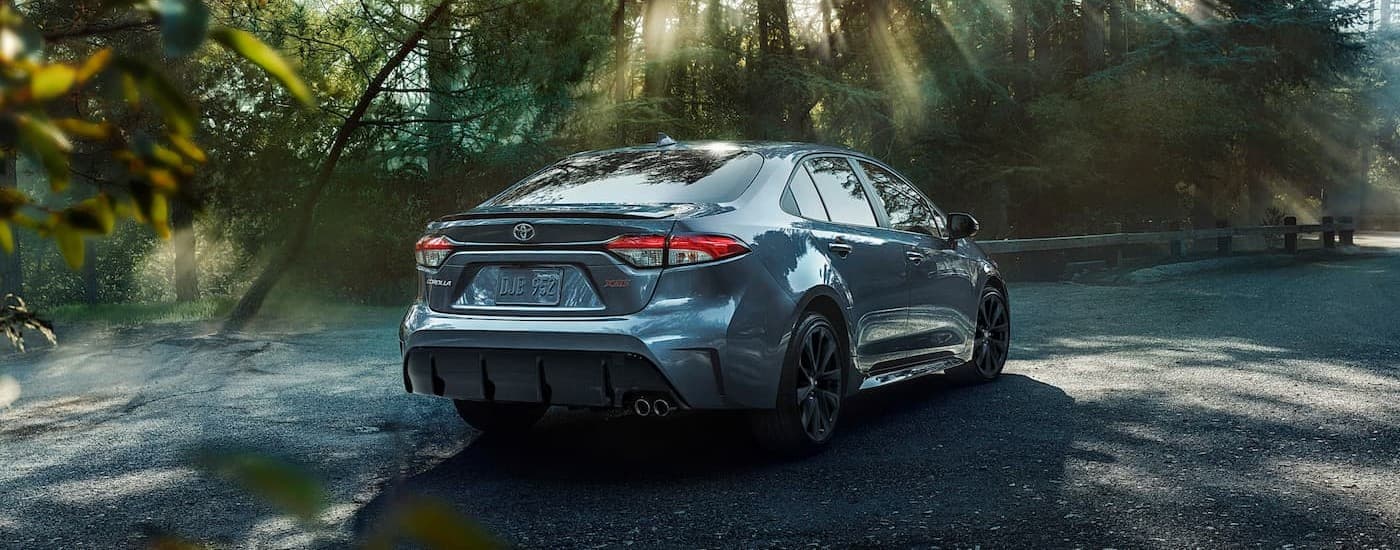 A silver 2026 Toyota Corolla parked offroad.