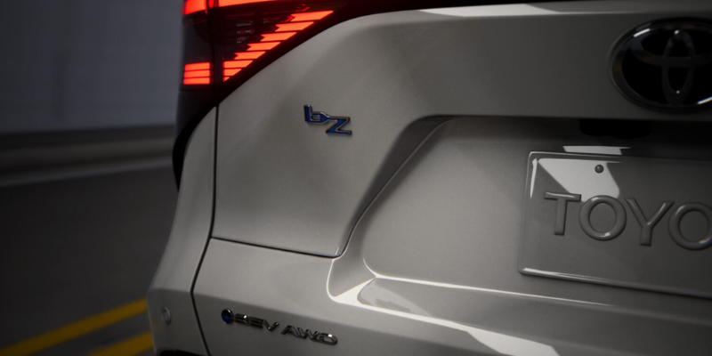 gray 2026 Toyota bZ badge