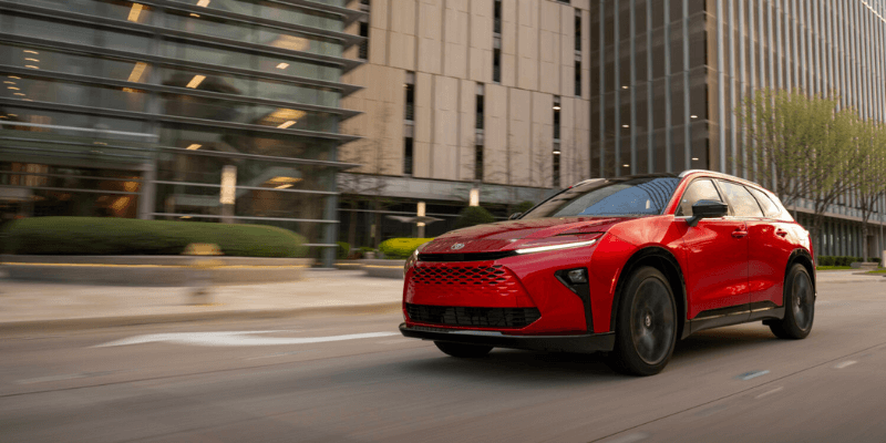 Supersonic Red Toyota Crown Signia