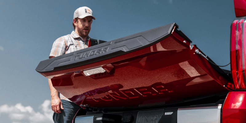 Supersonic Red 2026 Toyota Tundra power lift gate